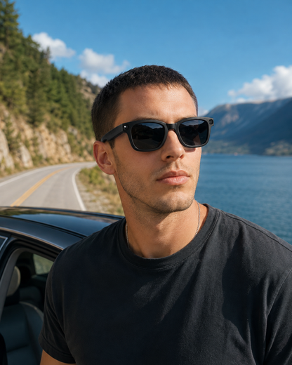RoamSight™ AI Smart Glasses + Protective Charging Case