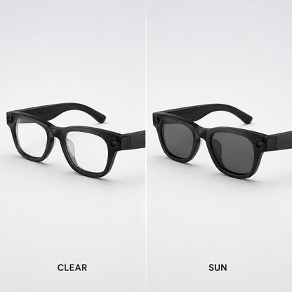 RoamSight™ AI Smart Glasses + Protective Charging Case