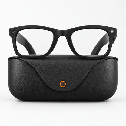 RoamSight™ AI Smart Glasses + Protective Charging Case